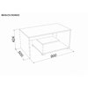 Masuta Rondo 50x90x42.4 cm Sonoma inchis picture - 2