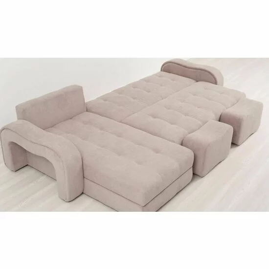 Colțar extensibil Monza cu 2 spații de depozitare și structură din lemn masiv de fag, mecanism cu șezut culisant picture - 9