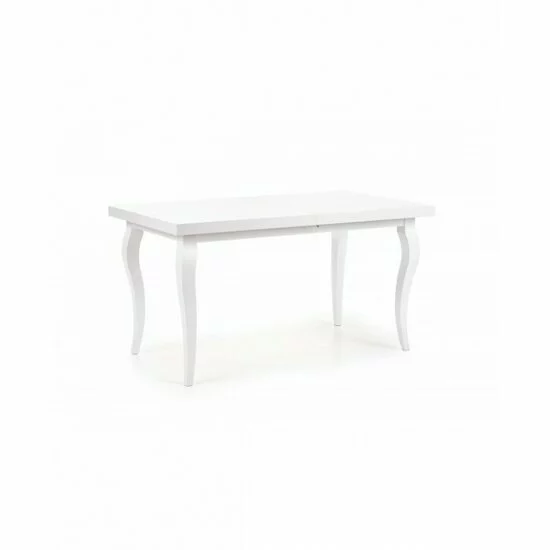 Masă Mozart extensibilă, blat MDF laminat, picioare lemn fag, 140-180x80x75 cm, alb picture - 3