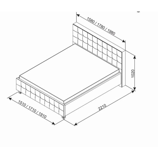 Pat Rio cu spațiu de depozitare, PAL și MDF, 160x200 cm, gri închis picture - 2