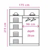 Dulap Effect 2-17, compartimentat, PAL melaminat, 215x175x60 cm, alb picture - 2