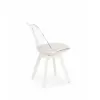 Scaun K245, design transparent modern, structură policarbonat, 48x53x83 cm, alb / transparent picture - 2