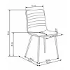 Scaun K251, design modern și șezut ergonomic, material textil, 42x39x88 cm, gri picture - 4