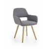 Scaun K283, design compact și șezut moale, material textil, 56x56x80 cm, gri picture - 1