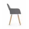 Scaun K283, design compact și șezut moale, material textil, 56x56x80 cm, gri picture - 3
