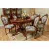 Masă ovală extensibilă Sonia, lemn masiv fag + MDF furniruit, 200-280 cm, nuc picture - 1