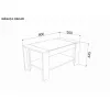 Măsuță Cafea Oscar, alb samoa 50x90x44.5 cm, cu blat MDF, PAL Melaminat picture - 2