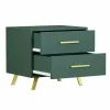 Noptieră Bali 2, 2 sertare, design modern, PAL melaminat, 54x41x48 cm, verde picture - 2