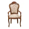 Scaun Diana cu brațe 48x59x108 cm din lemn masiv cu tapițerie, stil clasic picture - 1
