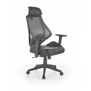 Scaun Hasel, design elegant, structură solidă, material textil, 41x56x86 cm, negru/gri