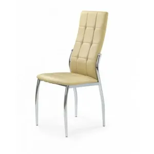 Scaun K209, design modern și șezut confortabil, material textil, 42x42x100 cm, bej