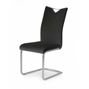 Scaun K224, formă anatomică și cadru rezistent, material textil, 44x59x100 cm, negru