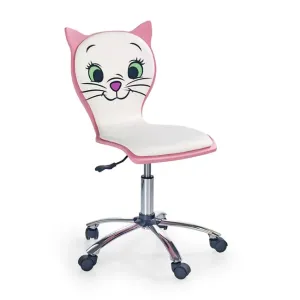 Scaun birou Kitty 2, reglabil pe înălțime, cu bază stabilă și spătar curbat, 83-95x42-54x44x45 cm, negru