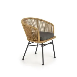 Scaun K400, design modern, tapițat stofă, structură metalică, 47x55x74 cm, negru