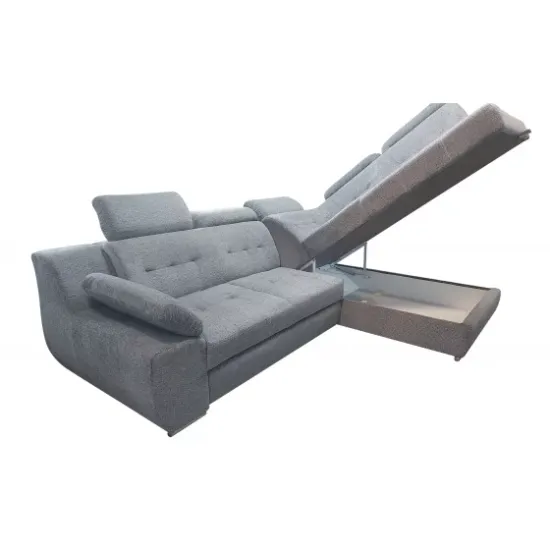 Colțar Abriamo extensibil, tetiere reglabile, ladă depozitare, cadru fag, 277x199 cm, culoare personalizată picture - 5