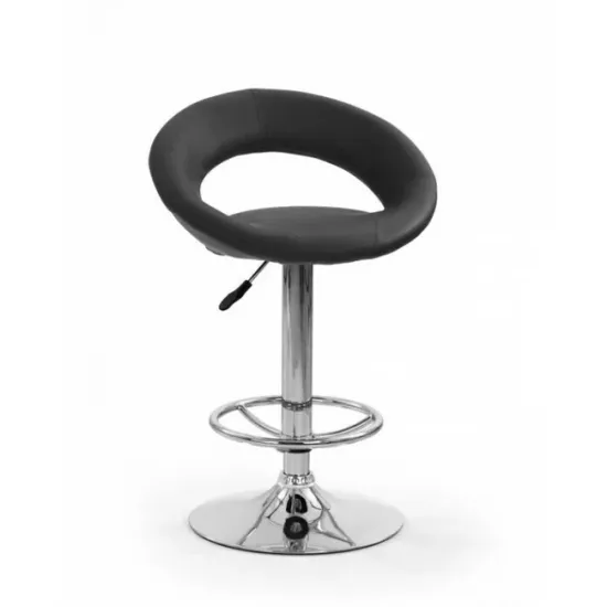 Scaun bar H15, design ergonomic, cadru metalic, 54x46x80-102 cm, negru picture - 3