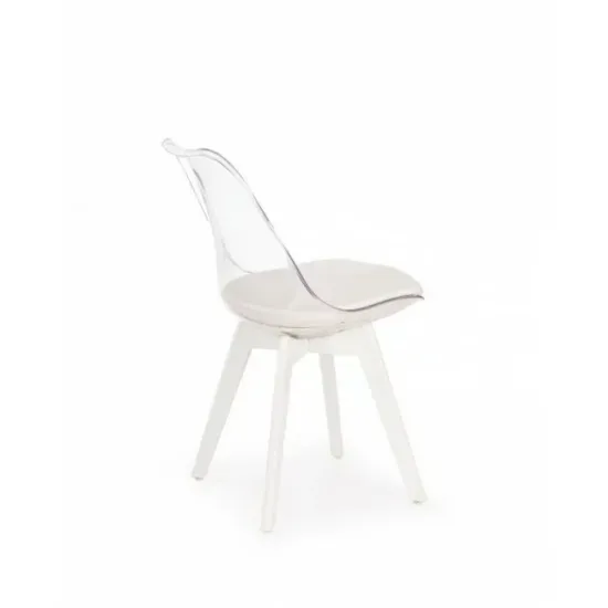Scaun K245, design transparent modern, structură policarbonat, 48x53x83 cm, alb / transparent picture - 2