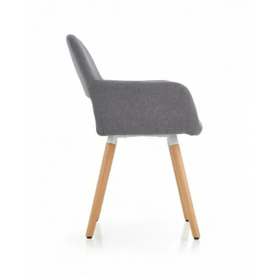 Scaun K283, design compact și șezut moale, material textil, 56x56x80 cm, gri picture - 3