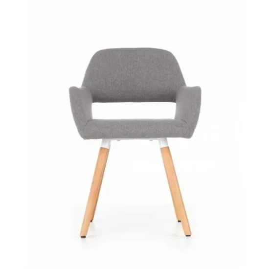 Scaun K283, design compact și șezut moale, material textil, 56x56x80 cm, gri picture - 2