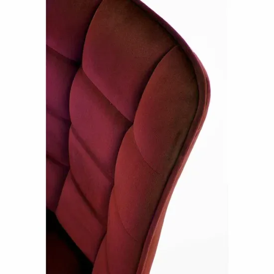 Scaun K332 cu tapițerie textilă, structură metalică, 46x61x84 cm, bordo picture - 4