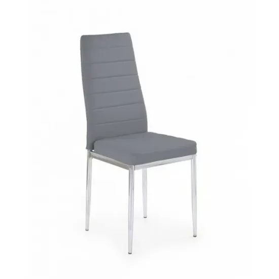 Scaun K70C, cadru cromat și șezut moale, oțel cromat și piele ecologică, 43x49x97 cm, gri picture - 2
