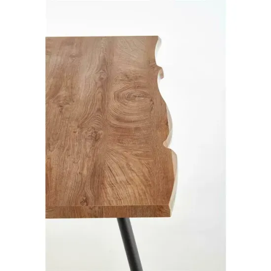 Masă Larson fixă cu blat MDF și cadru metalic, 120x80x77 cm, stejar picture - 4