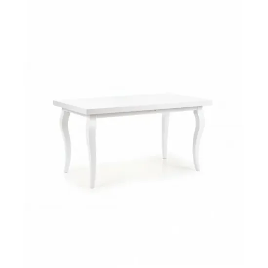Masă Mozart extensibilă, blat MDF laminat, picioare lemn fag, 140-180x80x75 cm, alb picture - 3