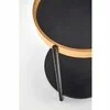 Măsuță cafea Rolo rotundă, design elegant, PAL melaminat și metal, 44x55 cm, stejar/negru picture - 4