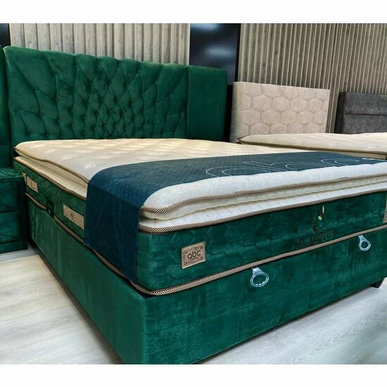 Saltea Opera cu arcuri Pocket și husă matlasată, 180x200 cm, verde picture - 2