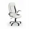 Scaun Saturn, mecanism TILT, piele ecologică perforată, 65x70x122-132 cm, alb picture - 3