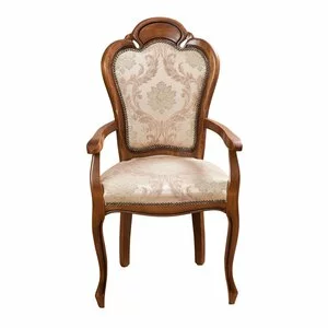 Scaun Diana cu brațe 48x59x108 cm din lemn masiv cu tapițerie, stil clasic