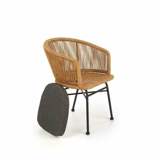 Scaun K400, design modern, tapițat stofă, structură metalică, 47x55x74 cm, negru picture - 5