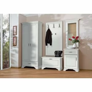 Set Cuier Idento, 5 Piese Funcționale, PAL Laminat și MDF, Dimensiuni Variabile, Alb Alpin