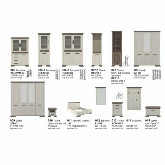 Dormitor Marsel, Set Mobilier Minimalist, MDF și Plăci Fibrolemnoase, 160x200 cm, Alb Frasin și Stejar Sonoma picture - 6