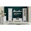 Set Living White, Comodă RTV, Vitrină 1D1W și Penar 1D1W, PAL și MDF, 312x43x220 cm, Frasin Alb și Pin Argintiu picture - 1