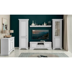 Set Living White  312x43x220 cm Frasin alb/ Pin Argintiu