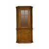 Vitrină de Colț Diana, geam pentru expunere, masiv fag + panel + MDF furniruit nuc, 78x78x140 h cm, finisaj la alegere picture - 1