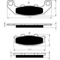 Placute frana fata 044 AD GOLDFREN