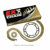 Kit de lant EK Supreme QX-Ring MVXZ 17/42T Auriu/Auriu, GAMA NOUA 100SUZ071SNG