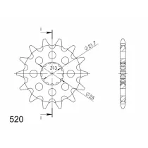 Pinion fata SUPERSPROX CST-565:15 15T, 520