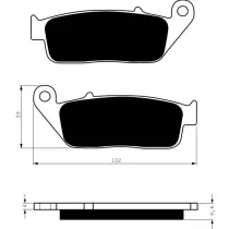 Placute frana fata 014 AD GOLDFREN