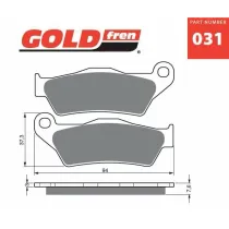 Placute frana fata 031 AD GOLDFREN
