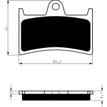 Placute frana fata 070 S3 GOLDFREN