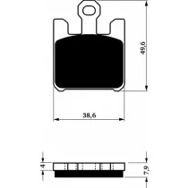 Placute frana fata 200 AD GOLDFREN