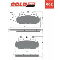 Placute frana spate 002 K1 GOLDFREN