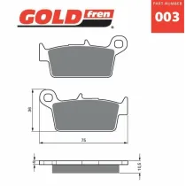 Placute frana spate 003 K5 GOLDFREN