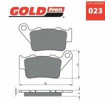 Placute frana spate 023 AD GOLDFREN