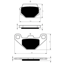 Placute frana spate 084 AD GOLDFREN