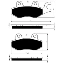 Placute frana spate 088 K1 GOLDFREN