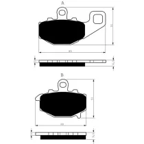 Placute frana spate 093 AD GOLDFREN